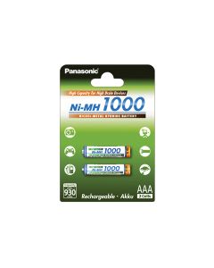 Panasonic 1000 mAh AAA/Mignon (2 st.) Uppladdningsbara batterier