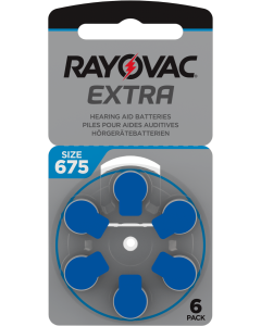 Rayovac Extra 675 (6 st.) Hörapparatsbatterier - 0% kvicksilver