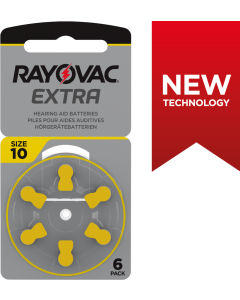 Rayovac Extra 10 (6 st.) Hörapparatsbatterier - 0% kvicksilver