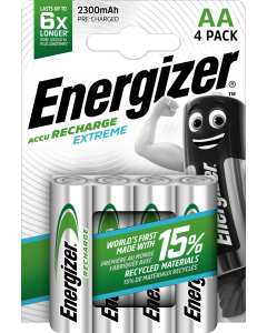 Energizer Recharge Extreme AA / NH15 2300mAh Batterier (4 Stk. Förpackning)