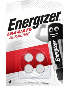 Energizer Alkaliska LR44 / A76 Batterier (4 st. Förpackning)