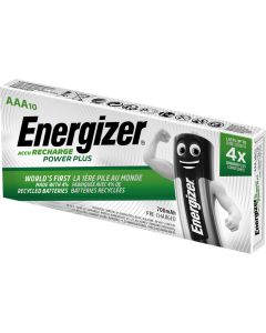 Energizer Recharge Power Plus AAA / NH12 700mAh Batterier - 10 St.