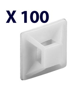 SelfAdhesive mount med eyelet, natural - för montering av kabel ties upp till 3.6 mm