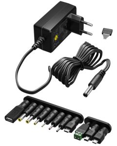 3-12V Universal strömsladd Max 0,3A (8 st. + USB)