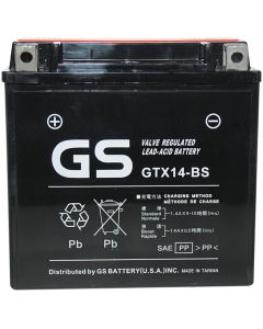 GS YUASA GTX14A-BS(CP) 12V Underhållsfritt VRLA Startbatteri till motorcykel