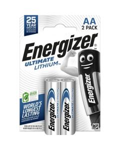 Energizer Ultimate Lithium AA / E91 / L91 Batterier (Förpackning med 2 st)