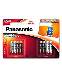 Panasonic Pro Power AAA-Batterier 8 St. I Blisterförpackning