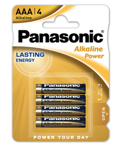 Panasonic Alkaline Power AAA Batterier - 4 St. Blisterförpackning