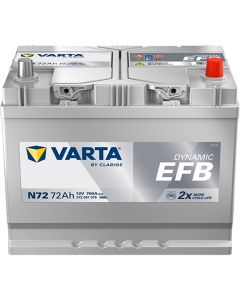 Varta Blue Dynamic EFB N72 - 12V 72Ah (Start-Stop bilbatteri)