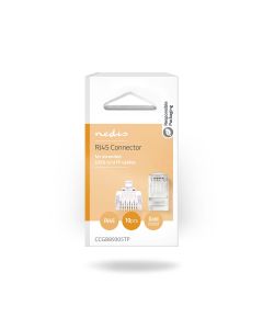 NEDIS, RJ45-kontakter för tvinnade UTP CAT6-kablar 10 delar