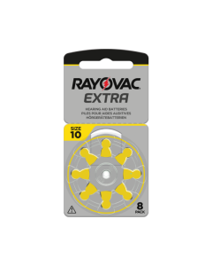 Rayovac Extra 10 (8 stk.) Høreapparatbatterier - 0 % Kviksølv