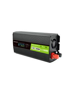 Green Cell Inverter med LCD-display för bil 12V till 230V, 500W/1000W Pure Sine