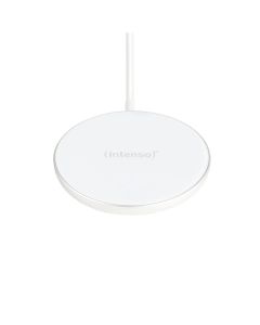 Intenso® trädlös MagSafe-kompatibel laddare QI 15W inkl. USB-C-kabel och 30W PD/QC Snabbladdare. Vit