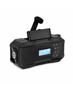 Nödradio batteri/crank/solar/USB-C (FM/DAB/Ljus) - Extra stort batteri på 5000 mAh