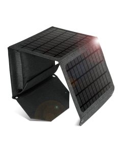 Solcellspanel 24 W med 3 utgångar (USB-A, USB-C och 18 V DC)