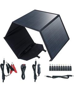 Solpanel 80W m/ 2 USB utgångar + 18V DC