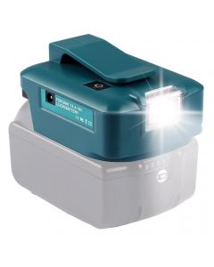 Powerbank adapter för Makita 14,4-18V med LED-lampa och USB-C