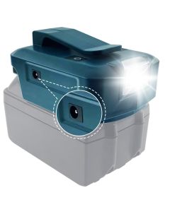 Adapter till powerbank för Black&Decker 18V med LED-lampa och USB-C