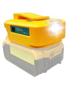 Adapter till powerbank för Dewalt 20V med LED-lampa och USB-C
