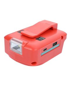 Adapter till powerbank för Worx 20V med LED-lampa och USB-C