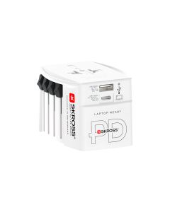 Skross MUV reseladdare Hele Verden + USB PD 65 W – inkl. USB-C-kabel