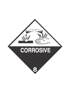 Klass 8 batteri UN-etikettrulle – 1500 st med 7,5 cm kärna