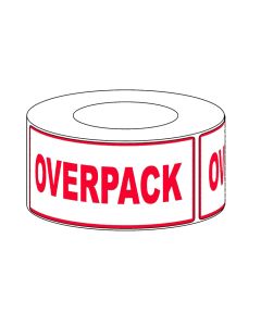 Overpack etikettrulle 1500 st med 7,5 cm kärna