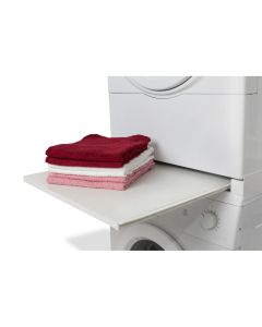 Överlägsen staplingsram med utdragbart hyllplan för tvättmaskin/torktumlare