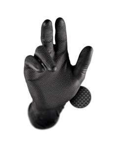 Grippaz 246 slitstarka nitrilhandskar, puderfria, livsmedelsklassade - Storlek. S/7 - 50 stycken per låda