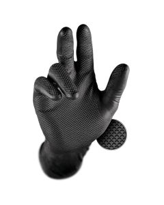 Grippaz 246 slitstarka nitrilhandskar, puderfria, livsmedelsklassade - Storlek. M/8 - 50 stycken per låda