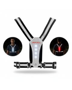 Reflekterande väst med LED-lampa och mobilficka