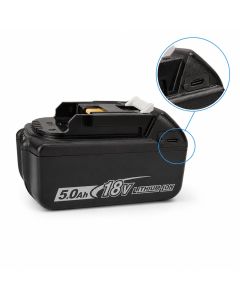 Batteri för Makita 18V 5Ah elverktyg med USB-C in-/utgång - BL1850 / BL1850B Li-ion