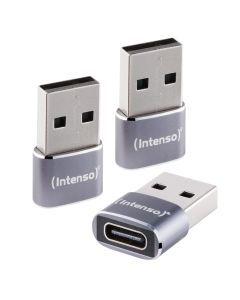 Intenso USB-C till USB-A adapter i aluminium - 3 st.