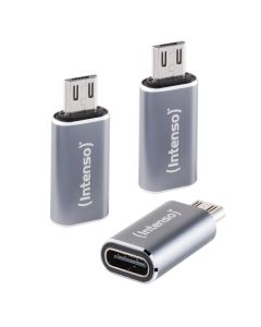 Intenso USB-C till Micro-USB adapter i aluminium - 3 st.