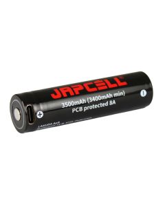 JAPCELL® 18650 uppladdningsbart Li-ION-batteri - 3500 mAh med USB-C-kontakt