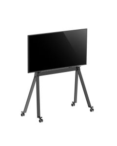 TV-presentationsställ med hjul och justerbar höjd, 49" - 75" - Svart