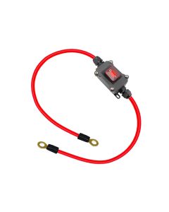 Mekanisk DC-omkopplare 5-24V - Inline, IP67 vattentät - 30 cm.