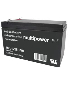 Multipower MPL1228H V0 höghastighets blybatteri 12V - 7,2Ah