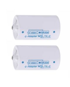 AA-batteri till C-storlek batteriadapter - 2 st.