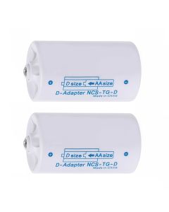 AA-batteri till D-storlek batteriadapter - 2 st.