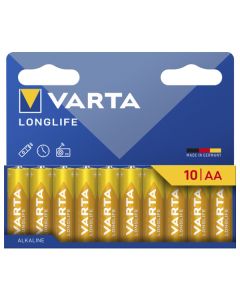Varta Longlife AA/LR06 alkaliska batterier – 10 st.