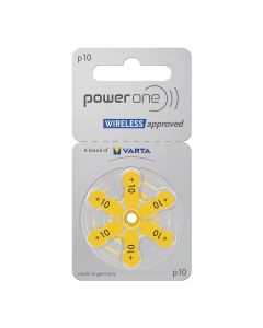 PowerOne P10 PR70 Wireless-godkända hörapparatbatterier – 6 st.