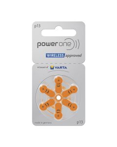 PowerOne P13 PR48 Wireless-godkända hörapparatsbatterier – 6 st.