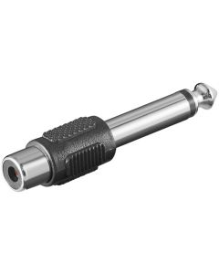 Ljudadapter 6,35 mm hane (2-pin, mono) till RCA-hona