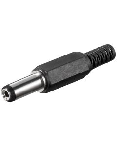 DC-kontakt med kabelskydd borra 2,1 x 5,5 mm