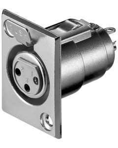 Mikrofon-chassikontakt hona, 3-pins