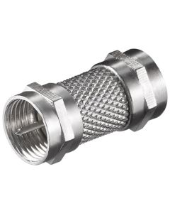 F-konnektor: F-hane - F-hane - Zink - 1 stk.