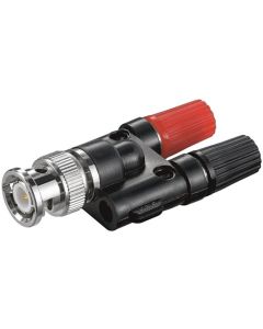 BNC-hane till 2 x 4 mm Banankontakt hona