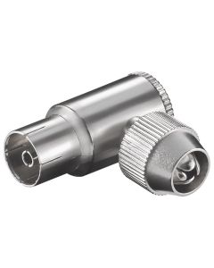 Koax-vinkelkontakt skruvmontering - metall