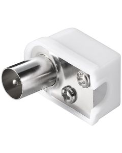 Koax vinkelkontakt (tunn) skruvmontage - plast